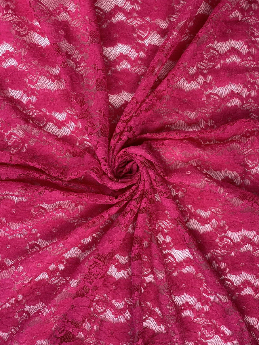 100% Polyester Lace Fabric---Floral Print Lace – Natasha Fabric