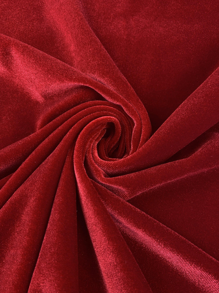 PREMIUM QUALITY Red Crushed Velvet Fabric by the Yard, Red Stretch Fabric  Polyester Spandex for Dresses, Scrunchies, Red Stretch Velour -  Norway
